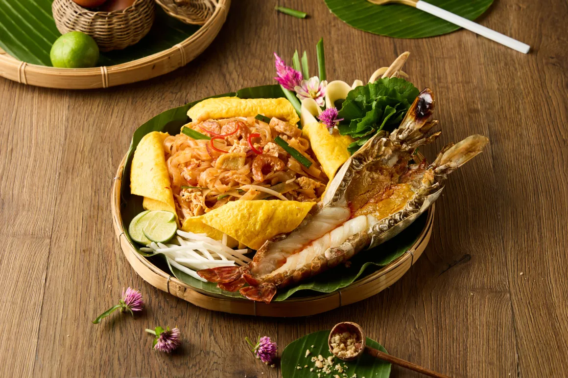 Pad Thai mit Flussgarnelen