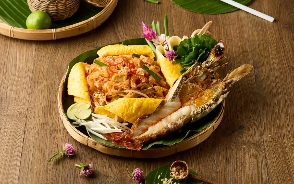 Pad Thai mit Flussgarnelen